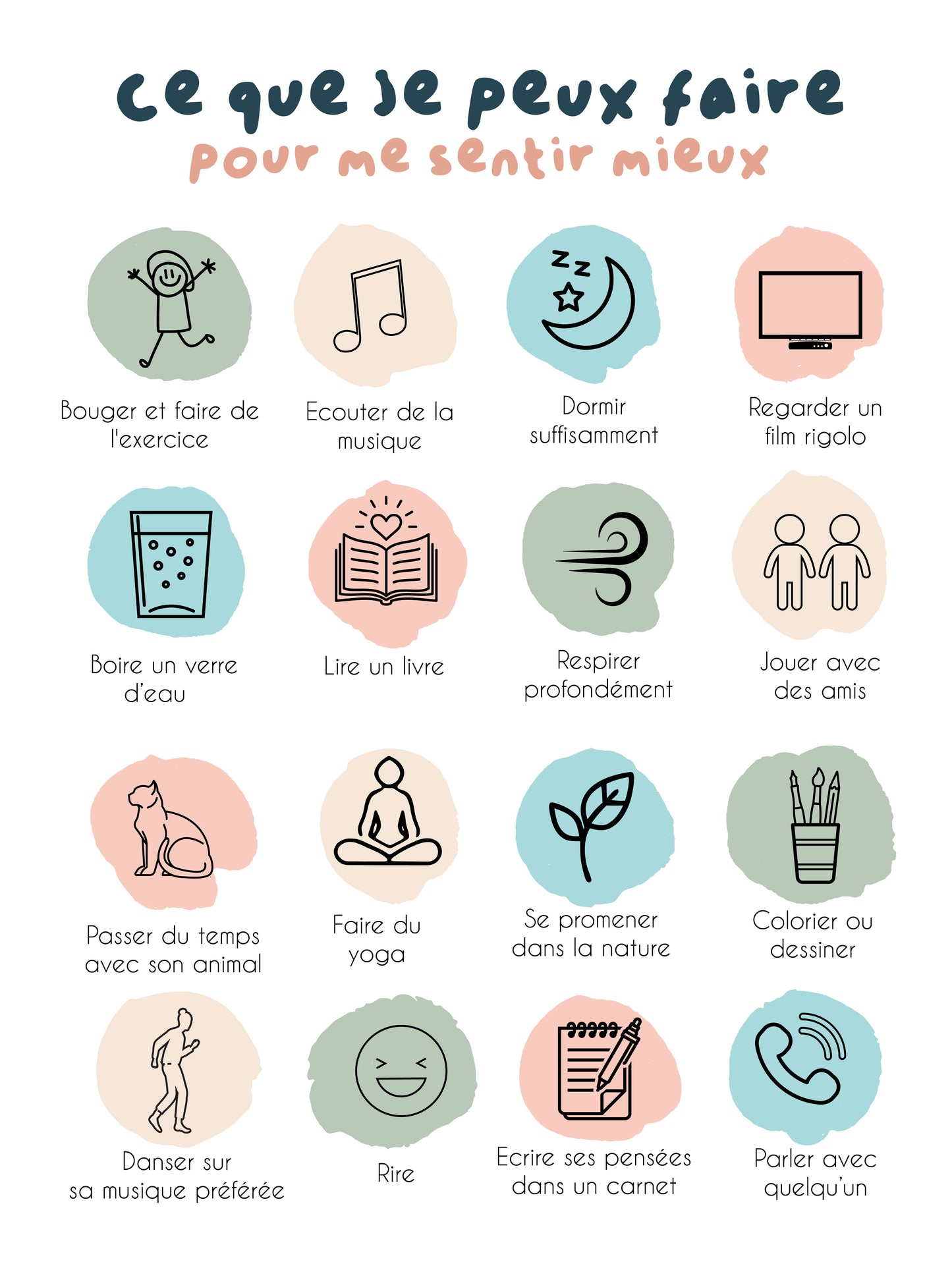 Ce que je peux faire pour me sentir mieux