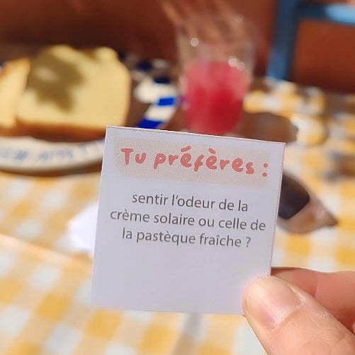 Jeu " Tu préfères " de l'été