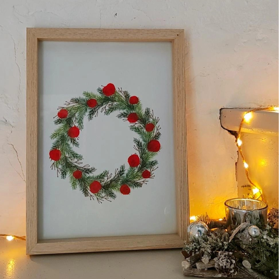 Décembre - Couronne de Noël