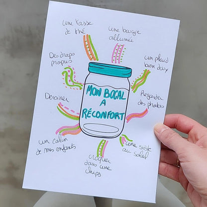 Le pot à réconfort – Exercice d’Art Journal