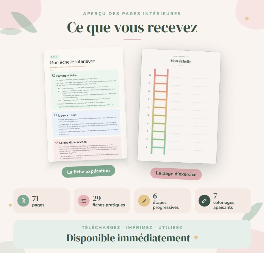 Apprivoiser mon anxiété ( version téléchargeable)