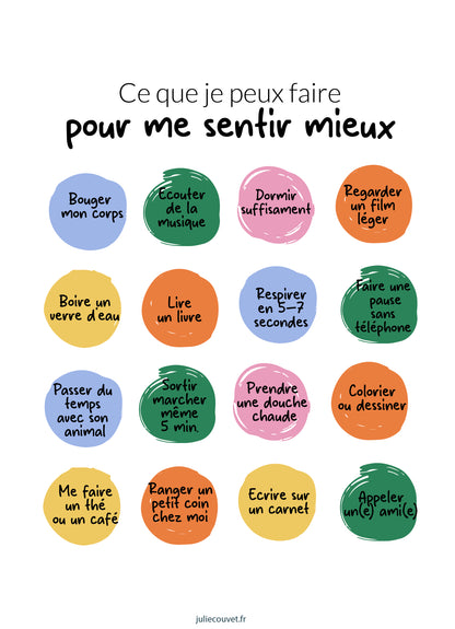 Ce que je peux faire pour me sentir mieux - Adulte